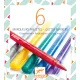 Djeco: Design by 6 csillámtoll - 6 glitter markers