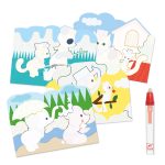 Djeco vízzel színező készlet - Bújócska a szabadban