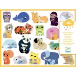 Djeco Matricák - Összetartozás - Coloured stickers mums and babies