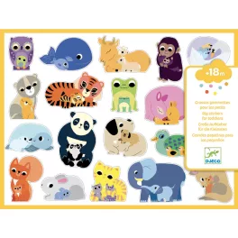   Djeco Matricák - Összetartozás - Coloured stickers mums and babies