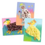 Djeco Design by Kollázs műhely - Kalapos állatkák gyapjúval és tépőzárral - Wool and Velcro - With h