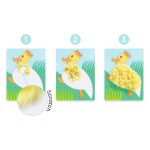 Djeco Design by Kollázs műhely - Kalapos állatkák gyapjúval és tépőzárral - Wool and Velcro - With h