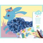 Djeco Design by Kollázs műhely - Kalapos állatkák gyapjúval és tépőzárral - Wool and Velcro - With h