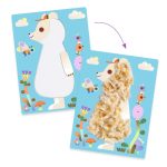 Djeco Design by Kollázs műhely - Bolyhos barátok gyapjúval és tépőzárral - Wool and Velcro - Fluffy 