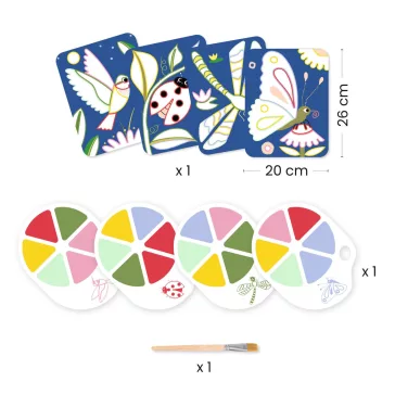   Djeco: Design by Palettafestés - Röpködők - Palette painting - Creepy crawlies