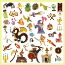 Djeco Matricák - Középkori fantáziavilág - Medieval fantasy Djeco Matricák - Középkori fantáziavilág - Medieval fantasy