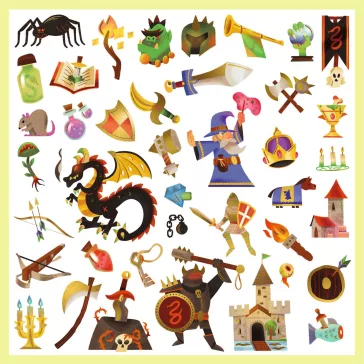   Djeco Matricák - Középkori fantáziavilág - Medieval fantasy