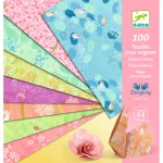 Djeco Origami 100 lapos készlet - Tavasz, 10 x10 grafikával - Haru