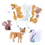 Djeco: Design by Kreatív műhely - 6 technika 1 dobozban - Bájos bolyhos - Fluffy box