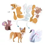 Djeco: Design by Kreatív műhely - 6 technika 1 dobozban - Bájos bolyhos - Fluffy box