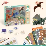 Djeco Kreatív műhely - 6 technika 1 dobozban - Dinoszauruszok világa