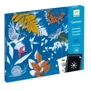   Djeco - Művészeti műhely - Napnyomat kezdő készlet - Cyanotype Starter Kit