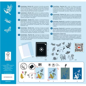   Djeco - Művészeti műhely - Napnyomat kezdő készlet - Cyanotype Starter Kit