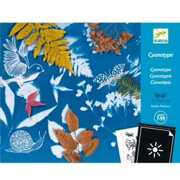   Djeco - Művészeti műhely - Napnyomat kezdő készlet - Cyanotype Starter Kit