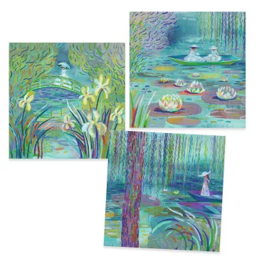   Djeco: Design by Művészeti műhely - Tavirózsák - Inspired by Claude Monet - Water Lily