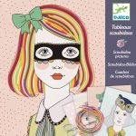 Djeco: Design by Scoubidou fonalas képkészítés - Frizura készítő