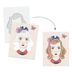 Djeco: Design by Scoubidou fonalas képkészítés - Frizura készítő