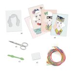 Djeco: Design by Scoubidou fonalas képkészítés - Frizura készítő