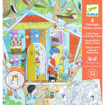   Djeco - Meglepetés színezők - Nina kuckói - Nina’s play tents