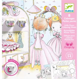   Djeco Meglepetés színezők - Pupi kis ajtói - Pupi's little doors
