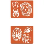 Djeco Mini sablon - Vadállatok