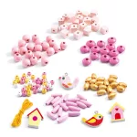 Djeco wooden beads fűzőcske - madarak