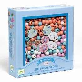   Djeco: Design by Fagyöngyök - Szivárvány - Wooden beads, Rainbow