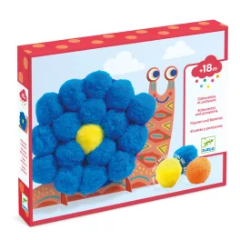   Djeco Pompom-kép készítő - Óriás pompom állatok - Fluffy animals