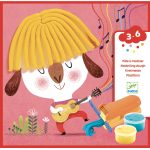 Djeco: Design by Gyurmaformázós képkészítés - Göndör és egyenes frizura - Curls and straight hair