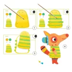 Djeco Művészeti műhely, festés - A róka család, bábok - The fox family