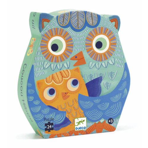 Djeco - Formadobozos puzzle - Hello Bagoly - Hello Owl