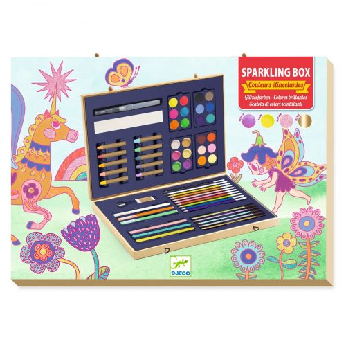 Djeco sparkling box of colours festő- és rajzkészlet