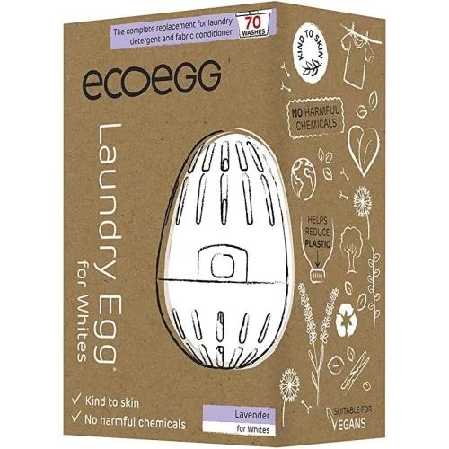 ECOEGG mosótojás fehér ruhákhoz 70 mosásra, Levendula