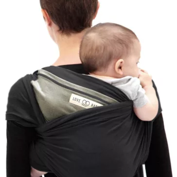   LoveRadius JPMBB rugalmas hordozókendő zsömbi -  Black/Charcoal Grey