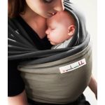 Zsömbi (Love Radius L'Originale) -rugalmas hordozókendő, antracit - oliva  zsebbel