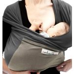 Zsömbi (Love Radius L'Originale) -rugalmas hordozókendő, antracit - oliva  zsebbel