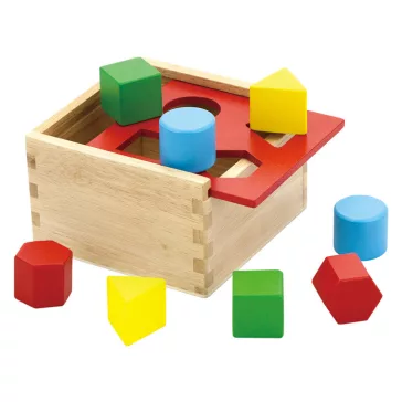Formakereső doboz fa játék