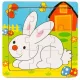 Puzzle 9 db-os - nyuszi