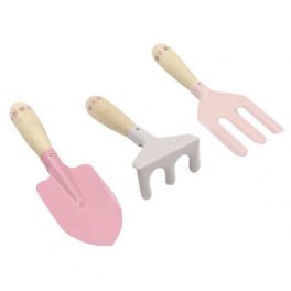   Kerti szerszám, homokozó készlet 3db-os (rózsaszín ásóval)