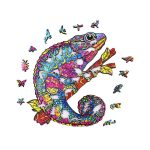 Fa puzzle, színes A5 méretű (kaméleon)