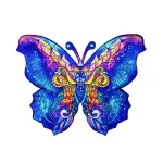 Fa puzzle, színes A4 méretű (pillangó)