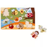 Eichhorn fogantyús puzzle kis állatkák - festett háttérrel
