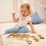 Eichhorn fogantyús puzzle kis állatkák - festett háttérrel