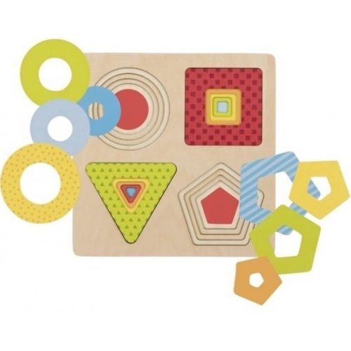 Goki 4 rétegű formák puzzle