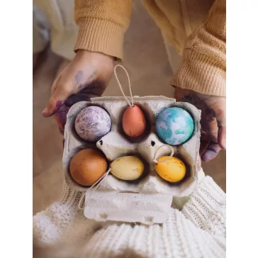 Grapat Sunrise eggs - húsvéti fa tojások - meleg színek