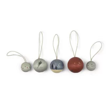 Grapat Wish ball fa karácsonyi díszek 5db