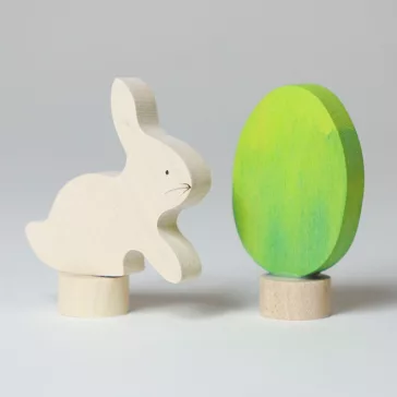 Grimm's festett fa gyertya húsvéti szett Batik Green