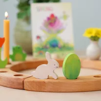 Grimm's festett fa gyertya húsvéti szett Batik Green