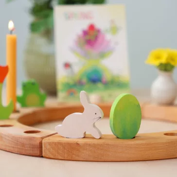 Grimm's festett fa gyertya húsvéti szett Batik Green
