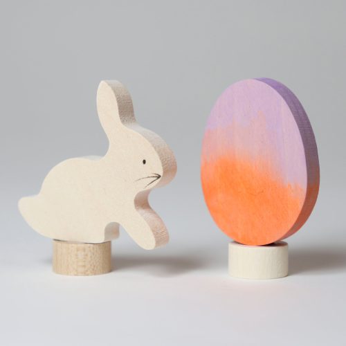 Grimm's festett fa gyertya húsvéti szett Batik Orange